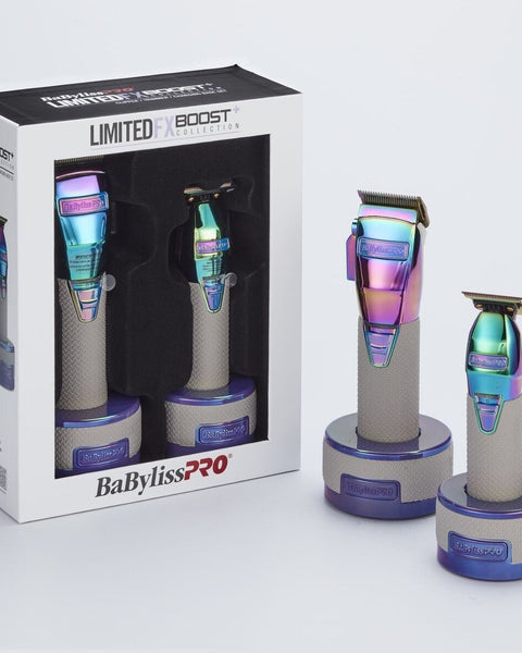 BaBylissPRO® LimitedFX Boost+ Collection with Clipper, Trimmer & Charging Base Set - Iridescent