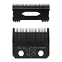 StyleCraft Replacement Fixed Black Diamond Carbon DLC Faper Hair Clipper Blade with Moving Black Diamond Carbon Slim Deep Tooth Cutter set